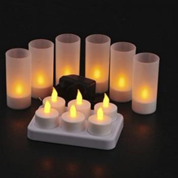 Светодиодные led свечи чайные аккумуляторные (набор 6 шт.)